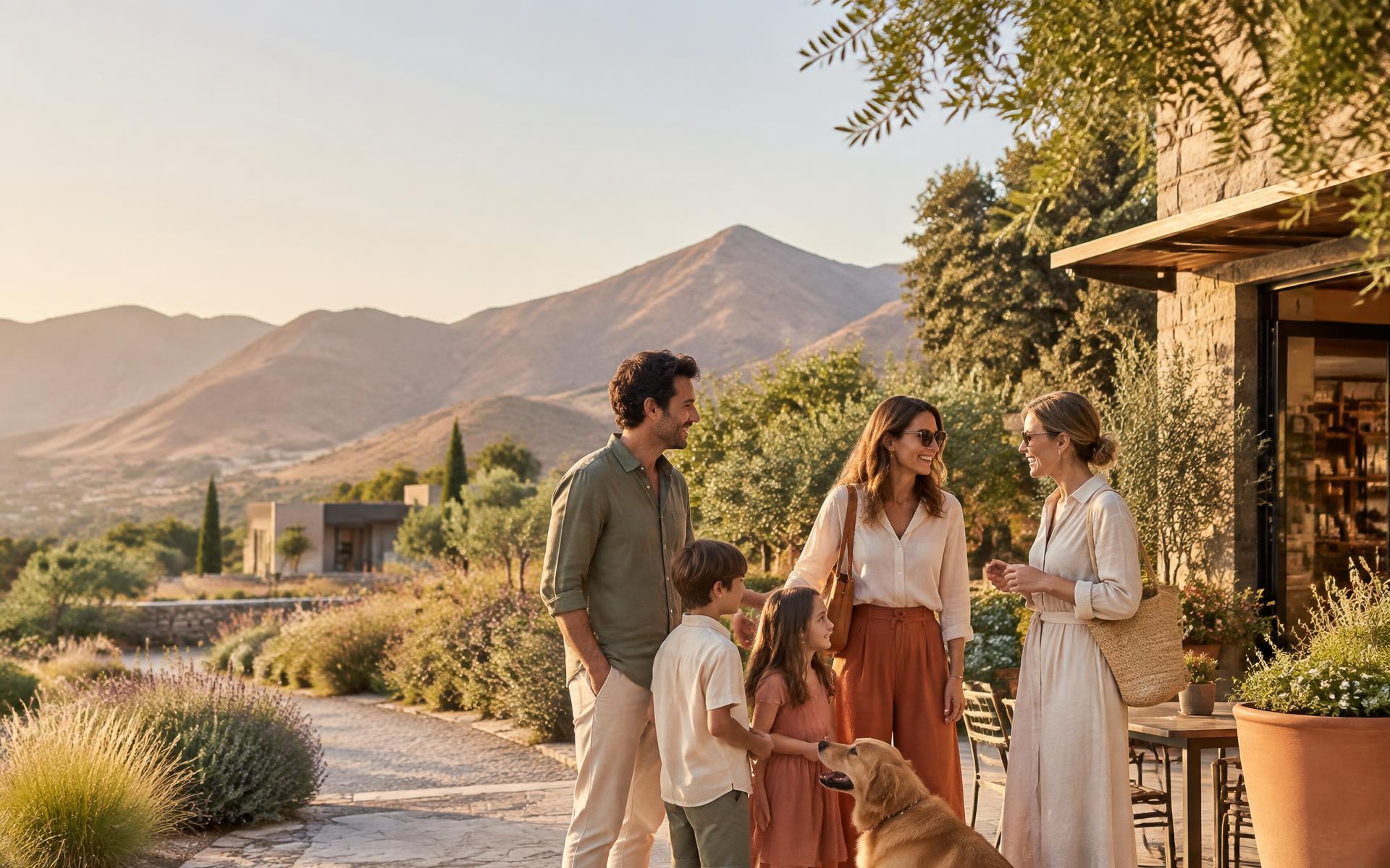 Familias y vecinos compartiendo en el entorno de Chicureo